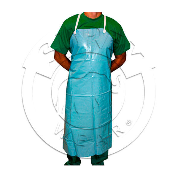 Blue PVC apron