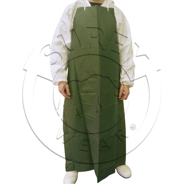 Green PVC apron