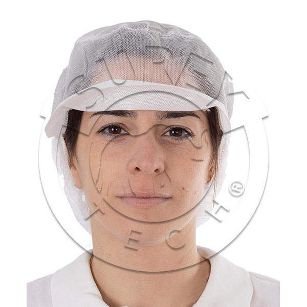 Polypropylene cap with hairnet