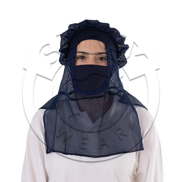 Blue balaclava width shoulder pads