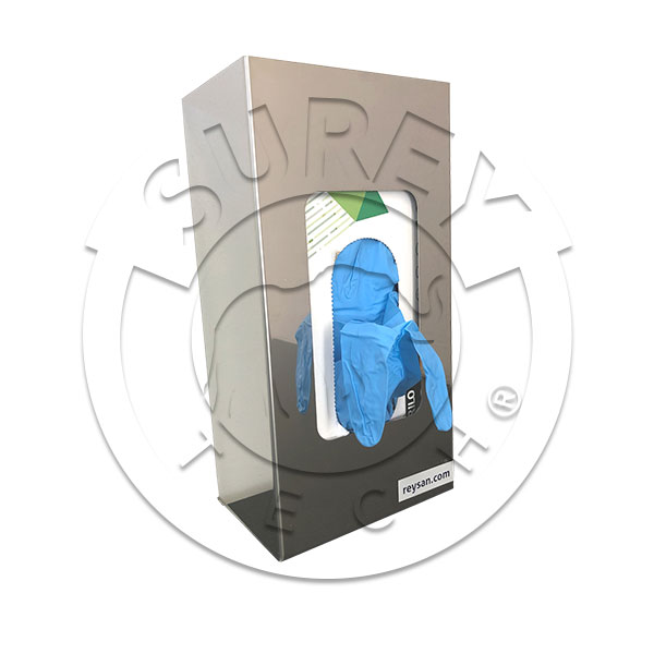 Stainless steel dispenser for disposable gloves
