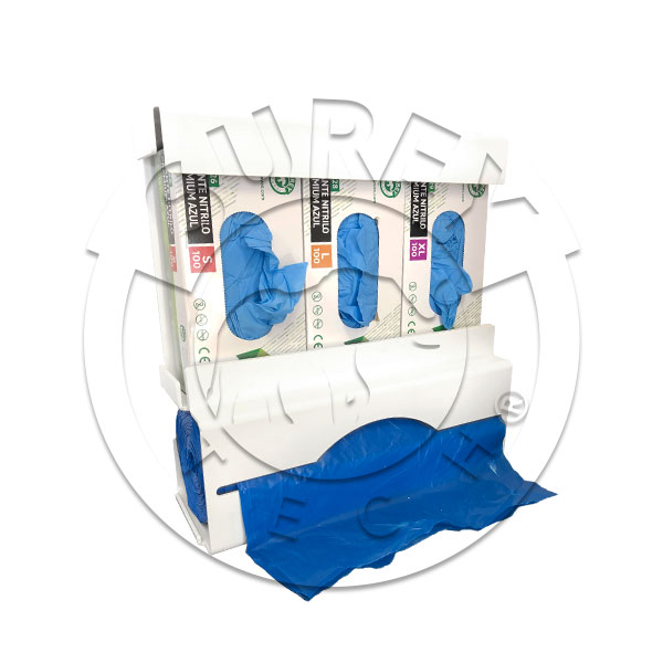 Duo PVC glove and apron dispenser